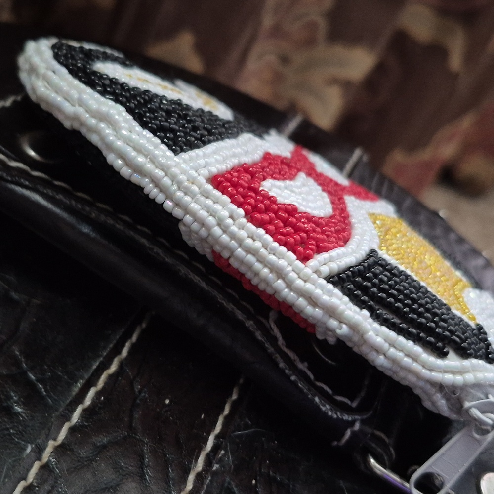 Beaded Mask Coin Purse Vintage 5" Really Cool! - Picture 5 of 7
